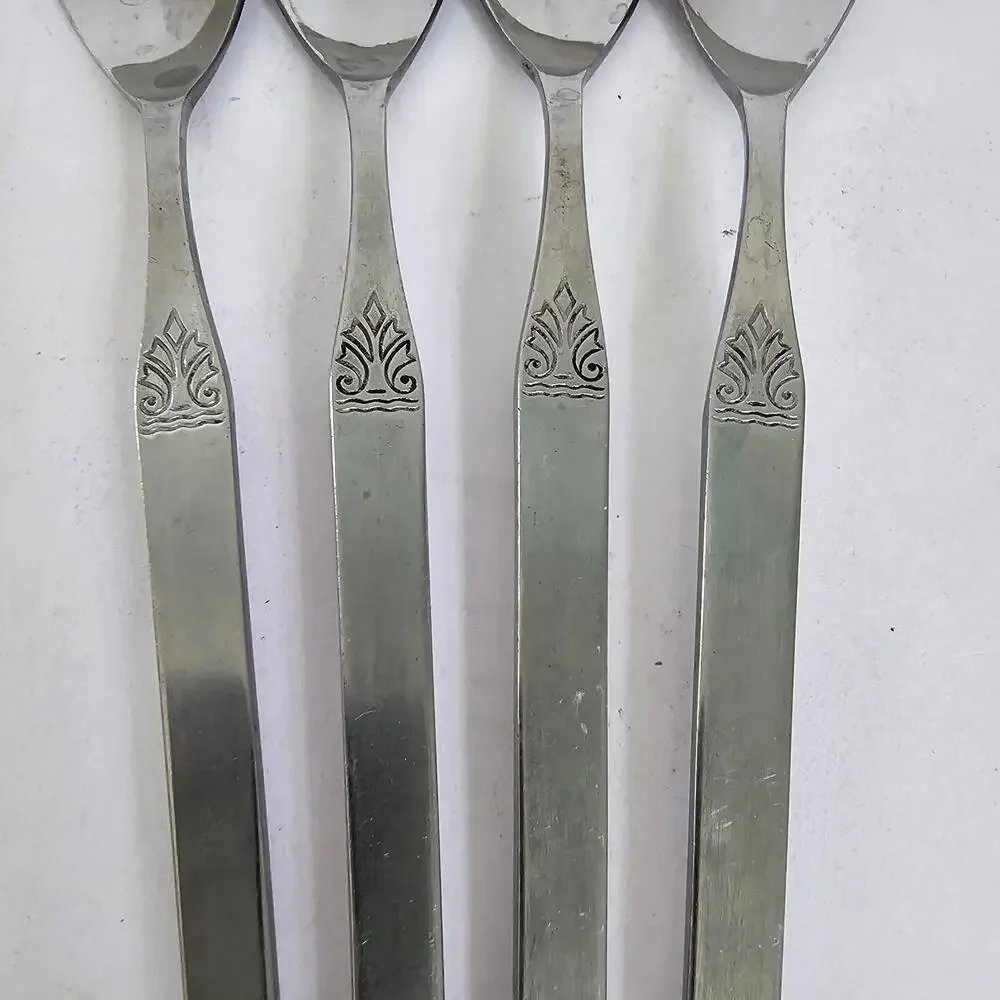Towle Supreme Cutlery Iced Tea Spoons Pattern TWS202 Japan Stainless Steel VTG